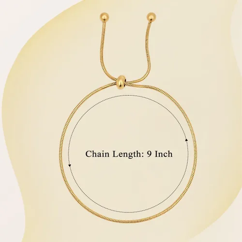Vista 6 de Yowivon Pulsera de oro refinada ajustable, pulsera de perlas chapada en oro de 14 quilates, sin deslustre, joyería de oro para mujeres, mamá
