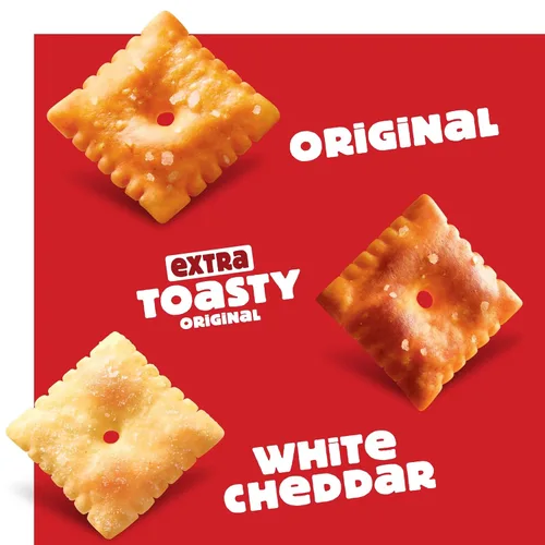Vista 4 de Cheez-It Galletas de queso, galletas horneadas, aperitivos para el almuerzo, tamaño familiar, paquete variado (3 cajas)