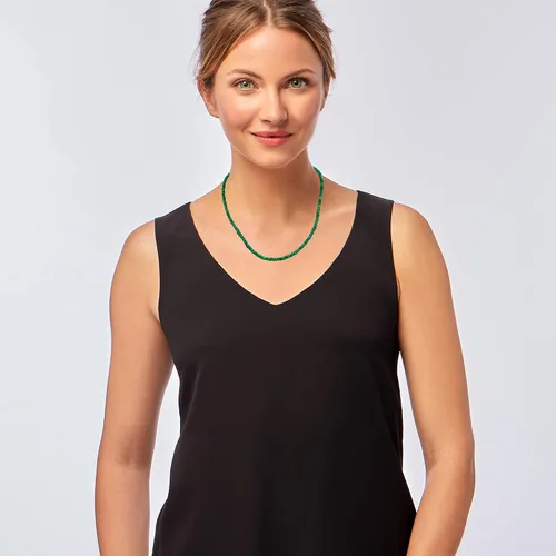 Vista 2 de Ross-Simons Collar de cuentas esmeralda de 7000 qt tw en oro amarillo de 14 kt con cierre magnético no conocido