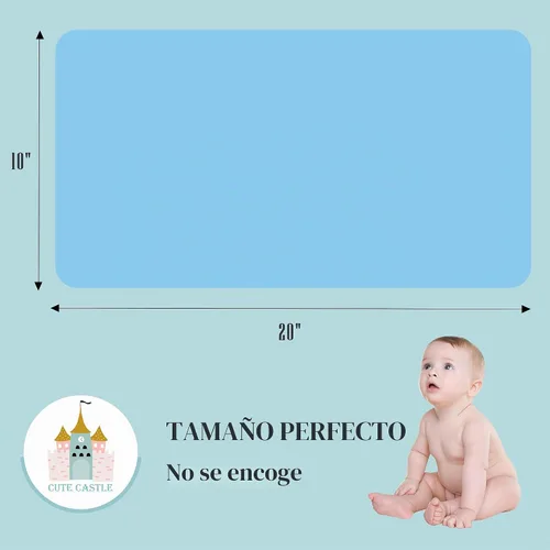 Vista 4 de Cute Castle Paquete de 24 paños de muselina para bebé, 100% algodón, ultra absorbentes, grandes, 20 x 10 pulgadas, trapos de leche súper Aguamarina