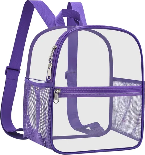 Vista 20 de Mochila deportiva transparente para eventos en estadios de 12 x 12 x 6 pulgadas, pequeña para ventiladores, conciertos, playa, trabajo, viajes