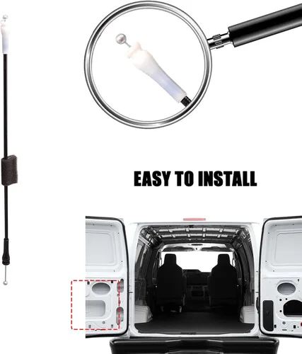Vista 2 de Cable de pestillo de puerta de carga del lado izquierdo trasero compatible con Ford E150 E250 E350 E450 reemplaza 924-352 8C2Z15431A03A