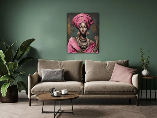 Vista 241 de Arte de pared afroamericano, decoración de rey y reina bailarín negro para sala de estar, arte de pareja de amor negro para dormitorio, lienzo
