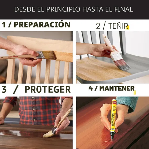 Vista 7 de Minwax 700494444 Acabado de madera, Miel, 1 cuarto de galón