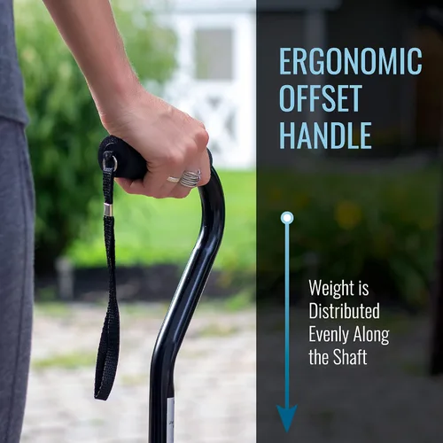 Vista 4 de DMI Walking Cane and Walking Stick for Adult Men and Women, FSA Eligible, Lightweight and Adjustable from 30-39 Inches, Supports up to 250 Pounds