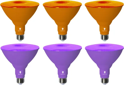 Vista 22 de Bluex Bulbs Paquete de 2 bombillas de luz LED BlueX Par38 de inundación color rojo - 18W (equivalente a 120 vatios) - Clasificación de humedad
