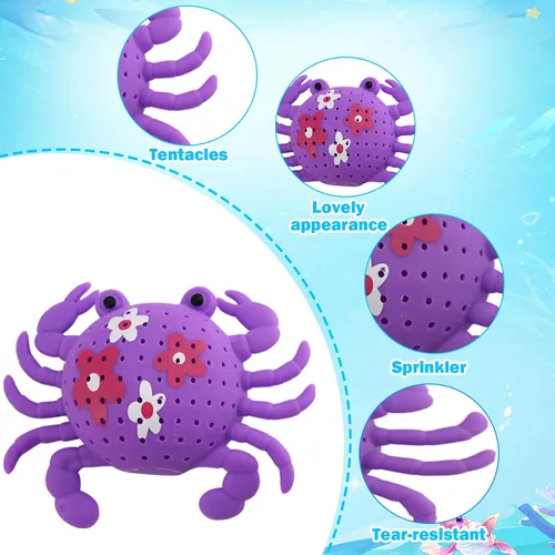 Vista 3 de 12 bolas de agua de pulpo para niños, juguetes sensoriales para aliviar el estrés flotante para piscina, playa, baño, juguete de bomba de agua