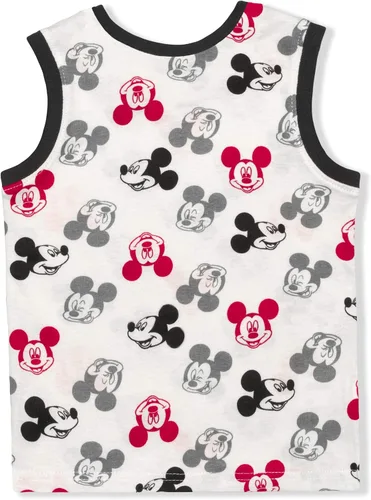 Vista 5 de Disney Mickey Mouse - Conjunto de camiseta de 3 piezas camiseta sin mangas y pantalones cortos para bebés y niños pequeños color azul negro gris