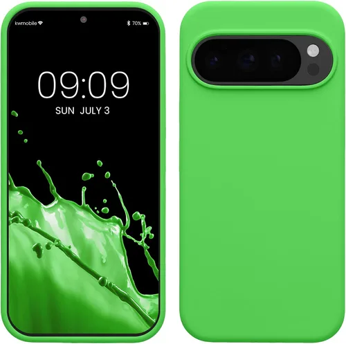Vista 267 de kwmobile Funda Compatible con Google Pixel 6 Pro - Funda de Teléfono de Silicona TPU con Acabado Suave - Azul Caribe