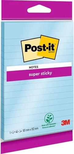 Vista 6 de Post-it Notas grandes superadhesivas, forradas, 1 bloc, 3.976 in x 3.976 in, 70 hojas – Notas extra adhesivas para paredes, monitores y nevera