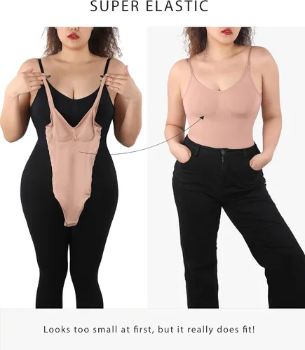 Vista 5 de FeelinGirl Shapewear Bodysuit for Women Tummy Control Thong Body Shaper Backless Seamless Bodysuit