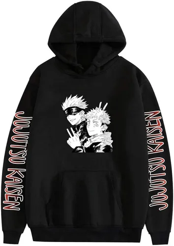 Vista 2 de Meelanz Sudadera con capucha y manga larga, disfraz de anime japonés