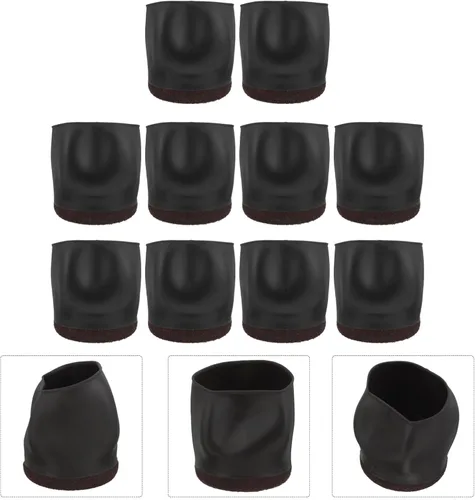 Vista 6 de Angoily Fundas para patas de silla, 10 unidades, tapones para ruedas de cama, tapones de rueda para muebles rodantes, protector de piso de madera