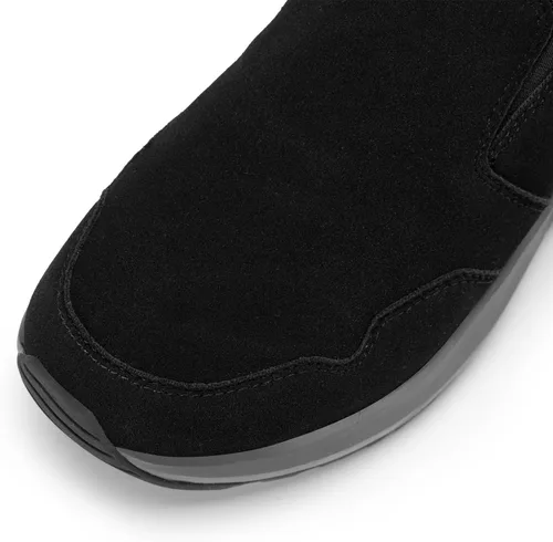 Vista 4 de FitVille Zapatos anchos de senderismo para hombre, zapatos de senderismo para caminar, tenis de senderismo con soporte de arco