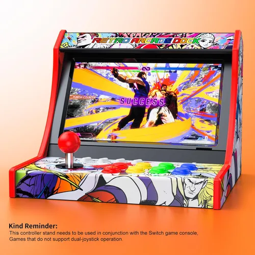 Vista 6 de Mini Arcade Cabinet for Nintendo Switch 1 & Switch OLED,Retro Arcade Machines for Home and Arcade Gaming Cabinet Stand Compatible with Street