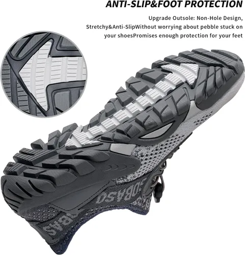 Vista 5 de SOBASO Zapatos de agua para mujeres y hombres, secado rápido, para natación, playa, zapatos acuáticos para deportes acuáticos, buceo, senderismo