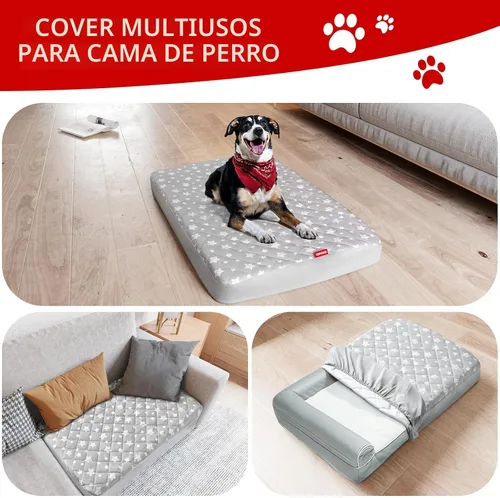 Vista 8 de Fundas impermeables para cama de perro, diseño de estrellas grises, 27 x 36 pulgadas Gris (Grey Star)