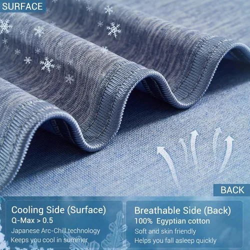 Vista 46 de Marchpower - Manta de enfriamiento para niños que duermen con calor, manta de lana fresca Arc-Chill con diseño de doble cara, fibra de enfriamiento