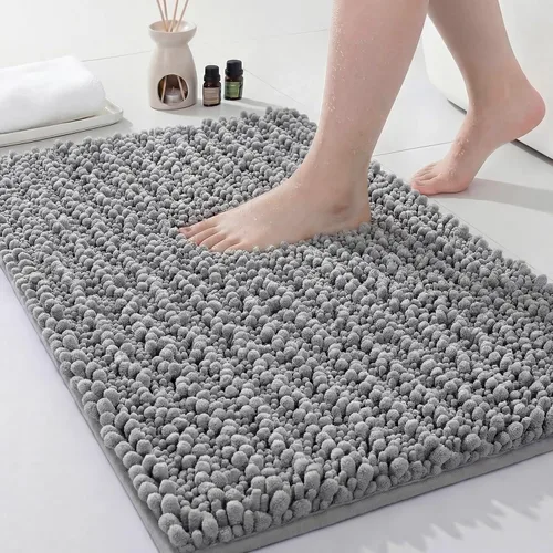 Vista 46 de Disolla Alfombra de baño pequeña, antideslizante, lavable, color beige, 17 x 24 pulgadas, súper absorbente, suave, alfombra de baño de felpilla