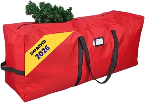 Vista 12 de Bolsa de almacenamiento para árbol de Navidad que se adapta hasta a 2 m Árbol navideño desmontado de 50 x 15 x 20 pulgadas, contenedor, caja