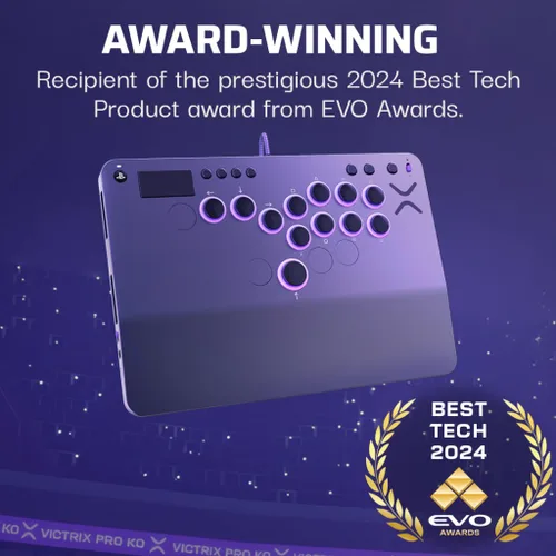 Vista 2 de Turtle Beach Victrix Pro KO Leverless All Button Fight Stick for PlayStation 5, Officially Licensed PS5 PS4, Windows 10/11 PC, Customizable eSports