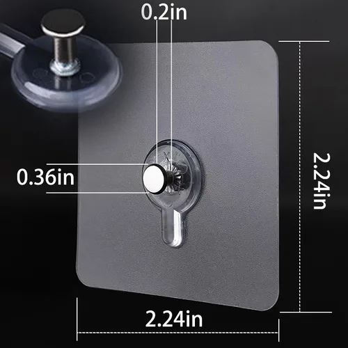 Vista 3 de Ganchos de pared sin clavos, 30 ganchos adhesivos de pared para colgar con impermeable y resistente al aceite, carga máxima de 4 libras