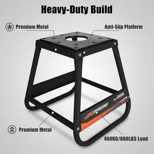 Vista 5 de JFG RACING Soporte de motocicleta desmontable para motocross, universal, antideslizante, mantenimiento para la mayoría de motocicletas, color negro
