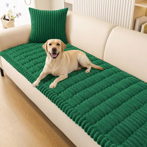 Vista 20 de Smiry - Funda para sofá para perros lavable, fundas para sofá de mascotas no deslizantes y peludas para sofá de 3 cojines, aptas para mascotas