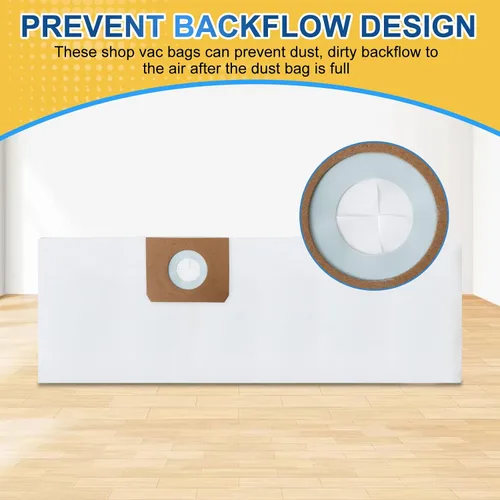 Vista 7 de KEEPOW Bolsas de vacío de 4 galones de repuesto compatibles con Vacmaster de 4 galones para aspiradora húmeda/seca VF408, VF408B, VF410P, parte #