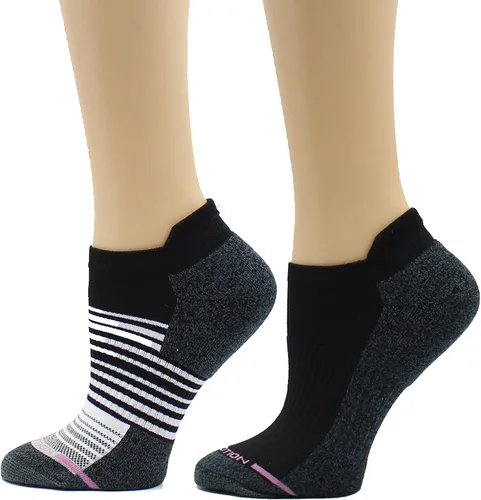 Vista 19 de Dr. Motion calcetines de compresión de corte bajo para mujer, 2 piezas