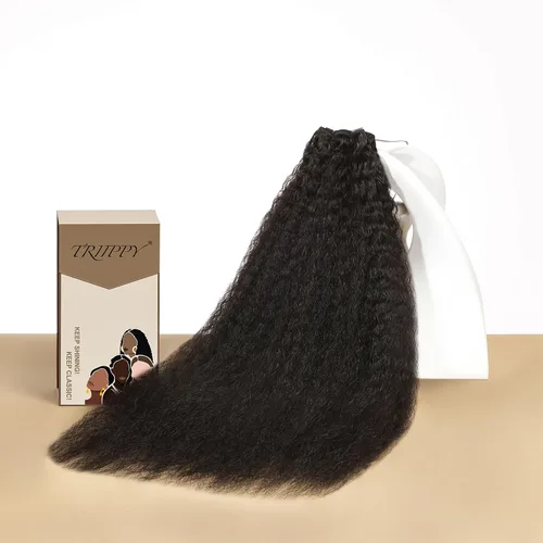 Vista 14 de Cabello humano rizado birmano crudo, 100% pelo crudo camboyano #Birmano rizado color natural