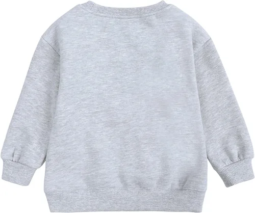 Vista 2 de Sudadera para niños, sudadera de forro polar para bebés Plus Color sólido con brasier (gris, 6-9 meses)