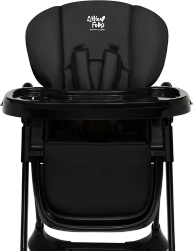 Vista 18 de Little Folks by Delta Children 2-in-1 SlimFold High Chair for Babies and Toddlers, Black Negro