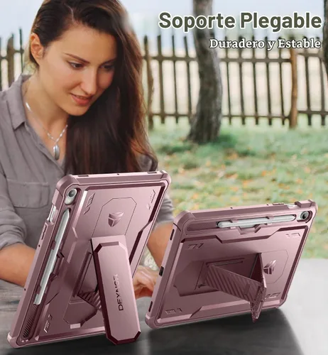 Vista 6 de Dexnor Funda para Samsung Galaxy Tab S9 de 11 pulgadas 2023, [Protector de pantalla y soporte integrados] con soporte para bolígrafo, resistente a