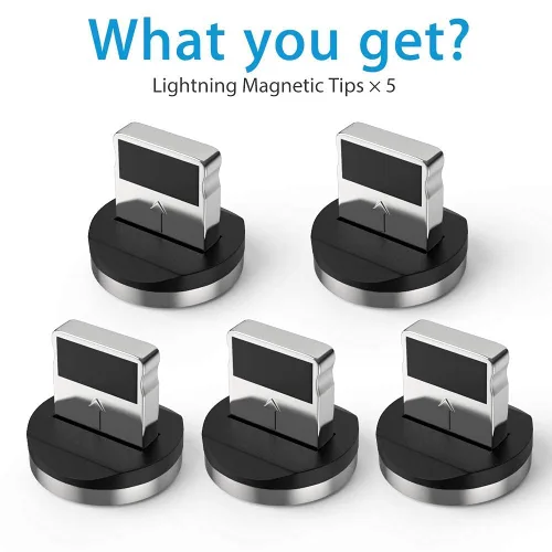Vista 5 de Conector magnético Terasako (5 unidades), cabezal de puntas magnéticas compatible con i-Products