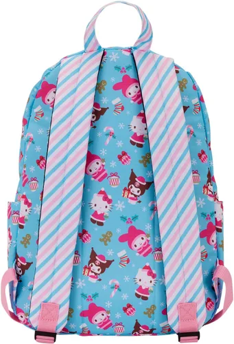 Vista 3 de Loungefly Sanrio: Kuromi and Friends Holiday Mochila de tamaño completo, exclusiva de Amazon