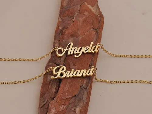 Vista 4 de HUAN XUN Collar personalizado con mi nombre para mujer