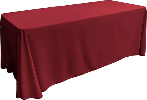 Vista 44 de LA Linen Mantel rectangular lavable de popelín de poliéster, resistente a las manchas y a las arrugas, cubierta de mesa 60x84, mantel de tela