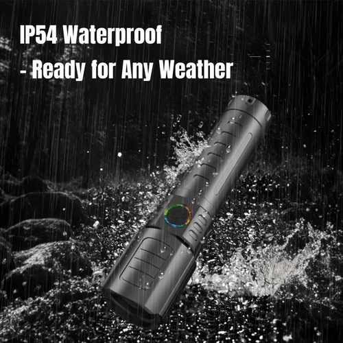Vista 5 de Linterna táctica LED recargable, 3 modos, paquete de 2 Waterproof Zoomable Design, Adjustable Brightness Torch, Compact Handheld Size for