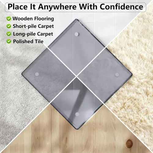 Vista 5 de Alfombrilla de cristal templado gris para silla de 30 x 48