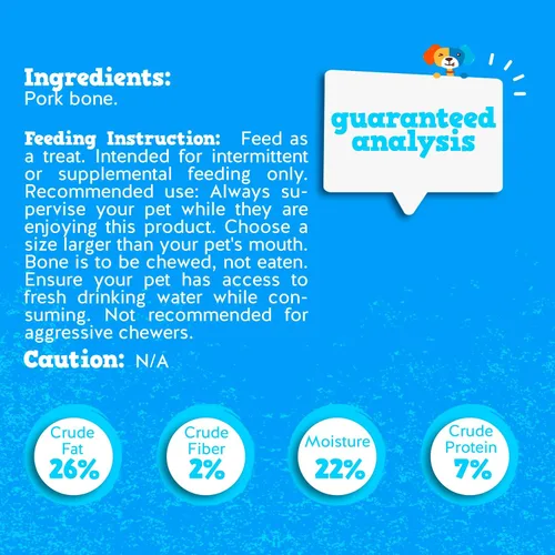Vista 4 de Jack&Pup Huesos de fémur de cerdo jumbo para perros de larga duración Huesos de perro de carne gourmet Un solo ingrediente, salados, sin cuero