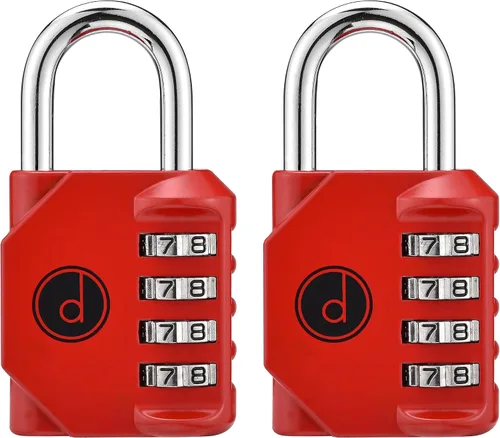 Vista 8 de Candado: cerradura de 4 dígitos de combinación para lockers de gimnasios, deportes, escuelas & empleados, aire libre, vallas y almacenamientos. Todo