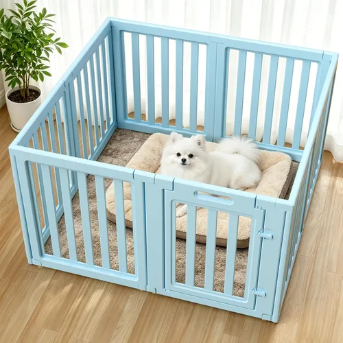 Vista 12 de Corralito para perros, corral transparente para perros, corral para perros en interiores, fácil de instalar y quitar, corralito para cachorros