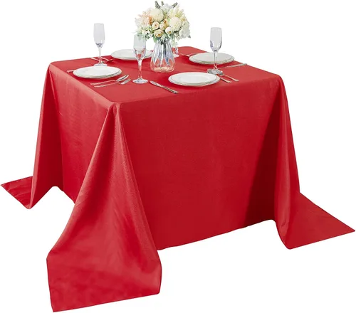 Vista 89 de Mantel rectangular de tela de poliéster lavable de 60 x 120 pulgadas, para decoración de bodas, fiestas, comedores, banquetes
