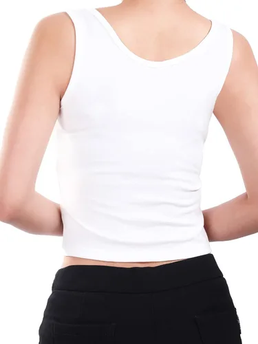 Vista 5 de SATINIOR - Camiseta corta sin mangas para mujer, 4 piezas, básica, sin mangas, deportiva