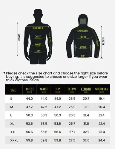 Vista 6 de TIDEWE Chaquetas térmicas para hombre con batería, chaquetas de trabajo aislantes de 6.35 oz, abrigo resistente al agua (negro, marrón, S-XXXL)