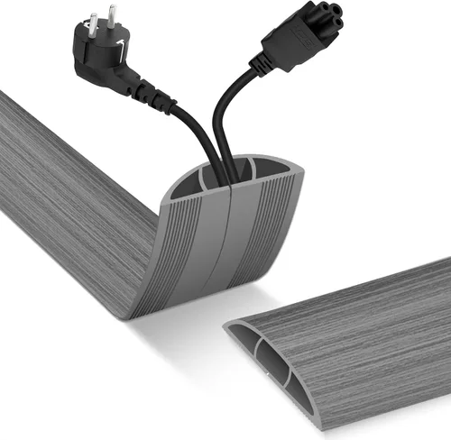 Vista 9 de Cubierta para cable de piso, protector de cable, 0.63 pulgadas de ancho x 0.31 pulgadas de alto, cubierta de alambre para cables de extensión