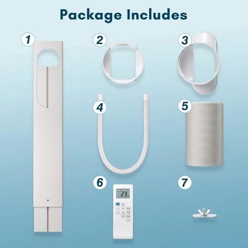 Vista 7 de ZAFRO Aire acondicionado portátil, aire acondicionado de 12000 BTU para habitaciones de hasta 550 pies cuadrados, unidad de CA portátil 3 en 1