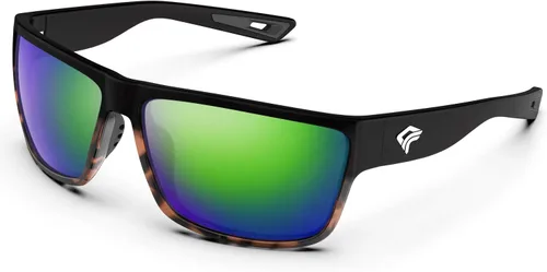 Vista 16 de TOREGE Gafas de sol deportivas polarizadas para hombres y mujeres, para ciclismo, correr, golf, pesca, gafas de sol TR26 Marco negro y lente nocturna