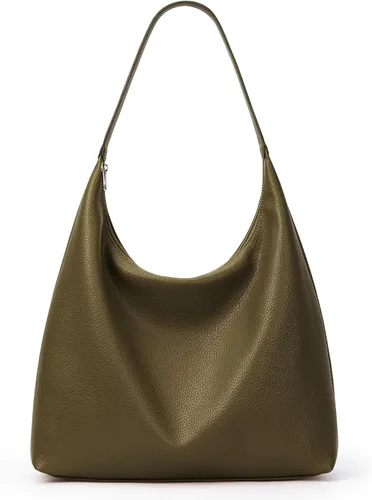 Vista 18 de KALIDI Bolso de Mano Casual de Cuero Vegano Bolso Hobo con Cremallera para Trabajo de Fin de Semana Bolso de Hombro para Viaje de Mujer